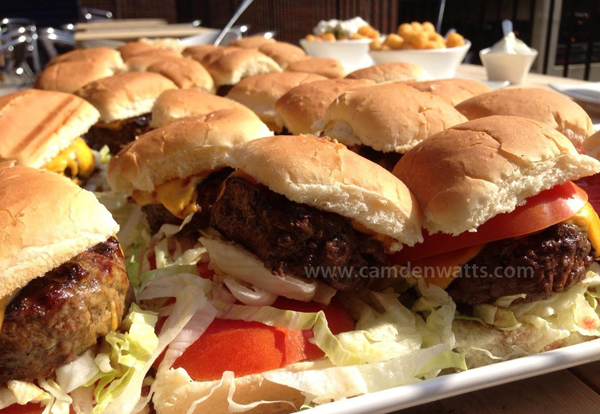Sliders from Busy Bee Raleigh, which catered the lunch on set on Tuesday, January 29, 2013.