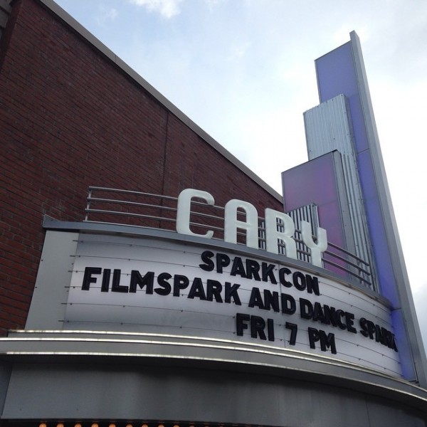 Photo of the Cary Theatre marquee, which I posted on Instagram last night.